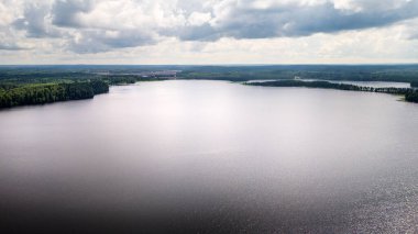 Turaida 'nın yazın uçak manzarası, Letonya