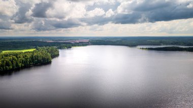 Turaida 'nın yazın uçak manzarası, Letonya