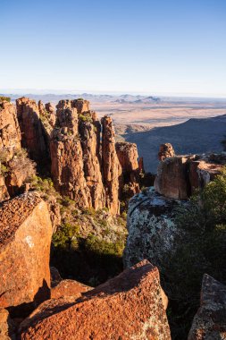 Camdeboo Ulusal Parkı manzarası, ıssızlık vadisi, Güney Afrika