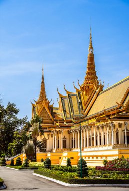 Phnom Penh, Kamboçya - 29 Ocak 2025 Sunny Weather Kraliyet Sarayı