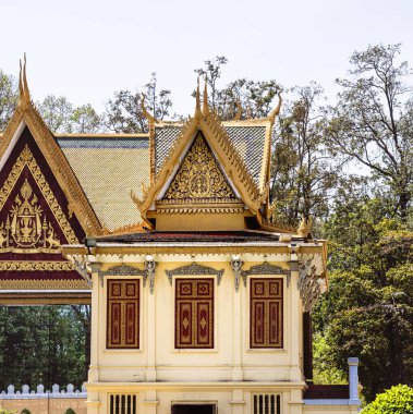 Phnom Penh, Kamboçya - 29 Ocak 2025 Sunny Weather Kraliyet Sarayı