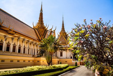 Phnom Penh, Kamboçya - 29 Ocak 2025 Sunny Weather Kraliyet Sarayı