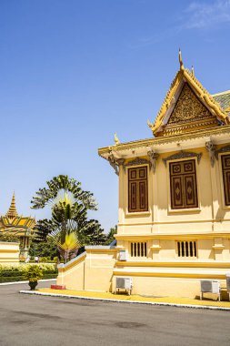 Phnom Penh, Kamboçya - 29 Ocak 2025 Sunny Weather Kraliyet Sarayı