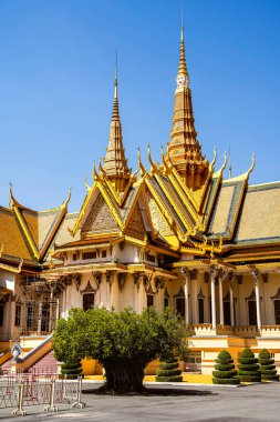 Phnom Penh, Kamboçya - 29 Ocak 2025 Sunny Weather Kraliyet Sarayı