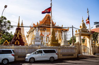Phnom Penh, Kamboçya - 29 Ocak 2025 Sunny Weather Kraliyet Sarayı