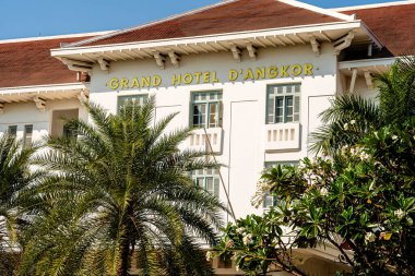 Siem Reap, Kamboçya - 30 Ocak 2025: Tarihi kent merkezi manzarası