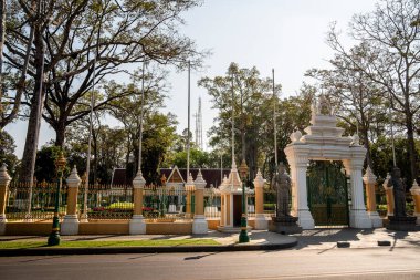 Siem Reap, Kamboçya - 30 Ocak 2025: Tarihi kent merkezi manzarası