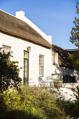 Tulbagh, Güney Afrika - 2 Temmuz 2025: Güneşli havalarda tarihi köy