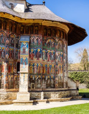 Moldovita, Romanya - 20 Nisan 2025: Moldovita Manastırı