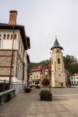 Romanya 'nın eski kentinde tarihi mimari