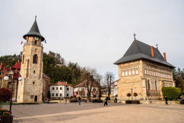 Romanya 'nın eski kentinde tarihi mimari