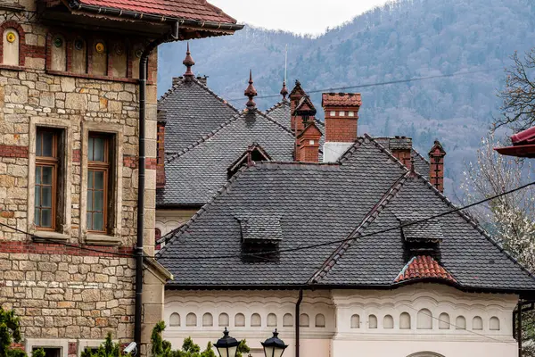 Romanya 'nın eski kentinde tarihi mimari