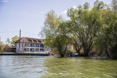 Romanya 'nın Sfantu Gheorghe kentinde Tuna Deltası manzarası