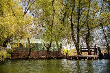 Romanya 'nın Sfantu Gheorghe kentinde Tuna Deltası manzarası
