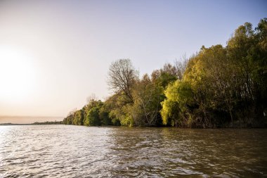 Romanya 'nın Sfantu Gheorghe kentinde Tuna Deltası manzarası