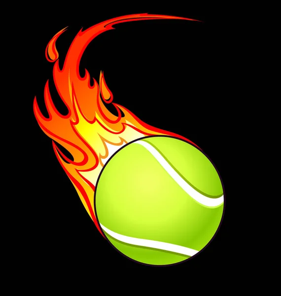 Пылающий Теннисный Мяч — стоковый вектор