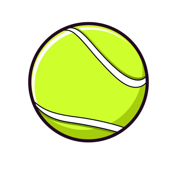 Balle Tennis Classique Simple — Image vectorielle