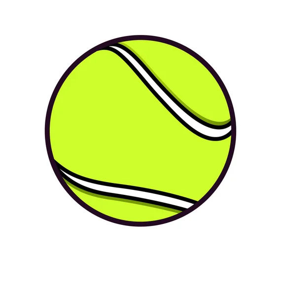 Pelota Tenis Clásica Simple — Vector de stock
