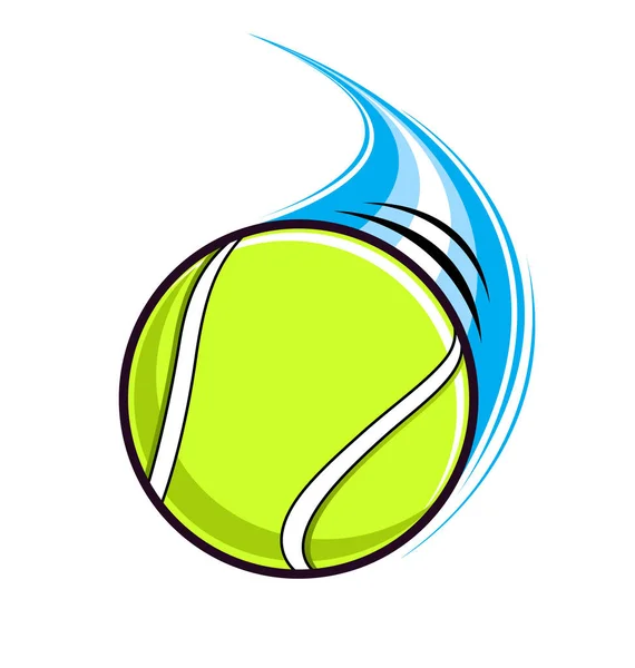 Balle Tennis Volante Rythme Rapide — Image vectorielle