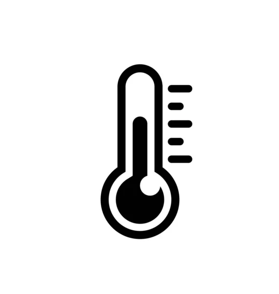 Jednoduchá Ikona Teploty Malého Teploměru — Stockový vektor