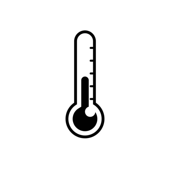 Простая Иконка Температуры Маленького Термометра — стоковый вектор