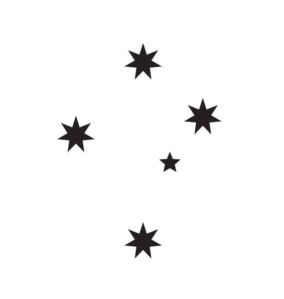 Νότιο Σταυρό Αστέρια Κλασικό Στυλ Αστερισμό — Διανυσματικό Αρχείο