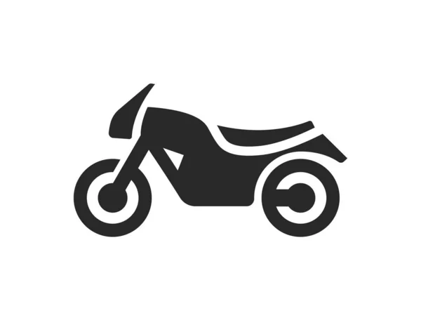 Basit Motosiklet Silueti Simgesi — Stok Vektör