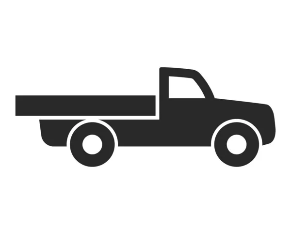 Semplice Pick Icona Silhouette Camion — Vettoriale Stock