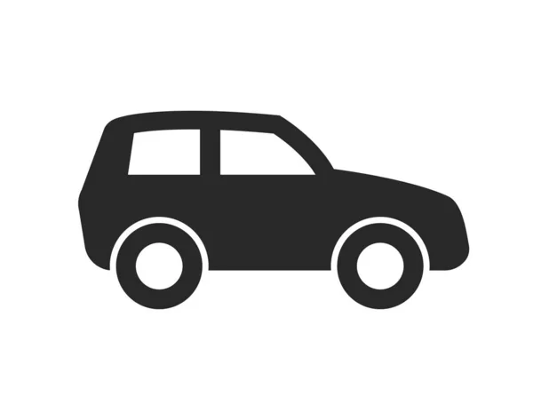 Simples Hatchback Carro Silhueta Ícone — Vetor de Stock