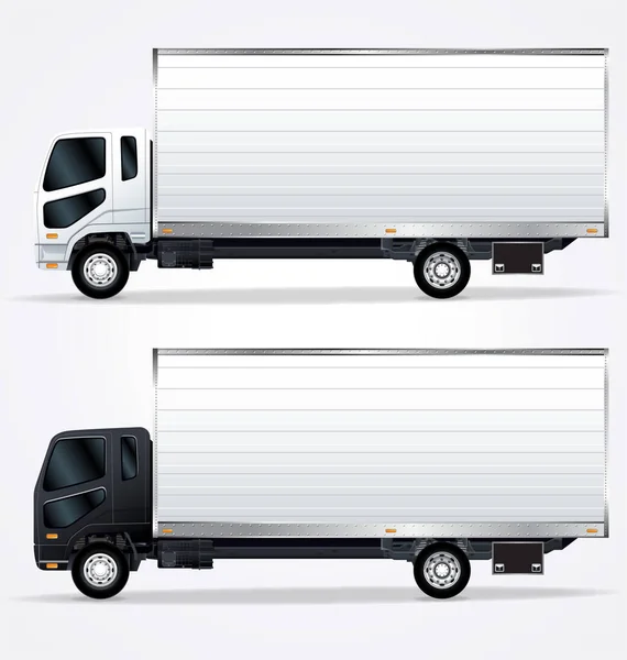 Kleiner Mittelgroßer Transport Lieferwagen Realistisch — Stockvektor