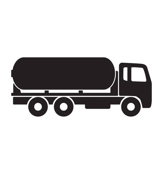 Einfaches Silhouetten Symbol Für Tankwagen — Stockvektor