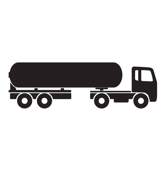 Einfaches Silhouetten Symbol Für Tankwagen — Stockvektor