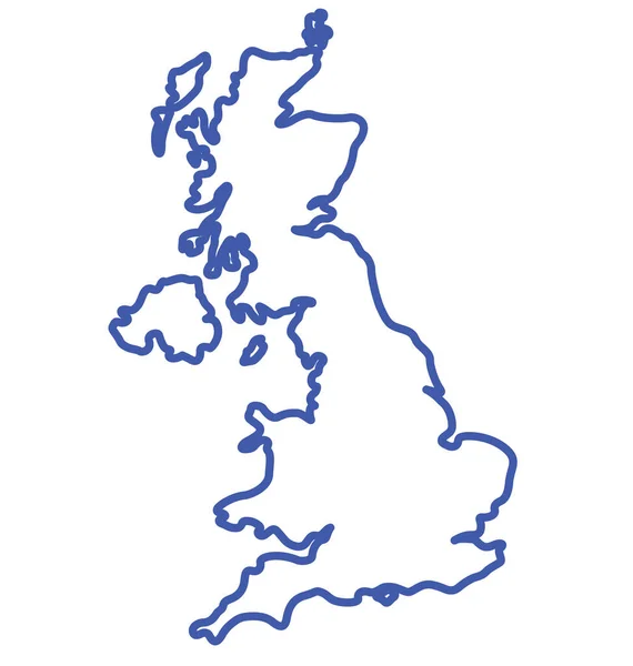Αγγλία Ηνωμένο Βασίλειο Χάρτη Απλοποιημένο Περίγραμμα — Διανυσματικό Αρχείο