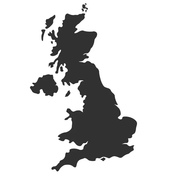 England Unified Kingdom Map Silhouette — 스톡 벡터