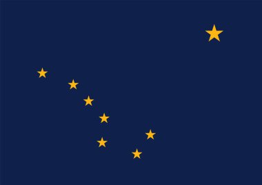 Doğru alaska ak eyalet bayrağı