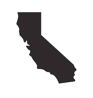 california ca state harita şekli silueti sadeleştirildi