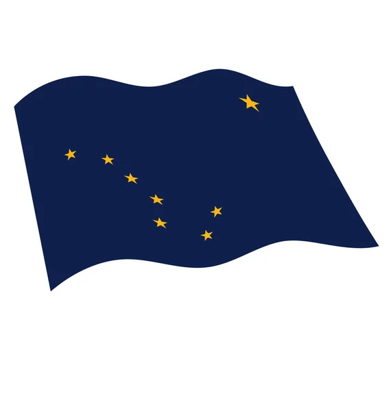 Bandeira Estado Alasca Voando —  Vetores de Stock