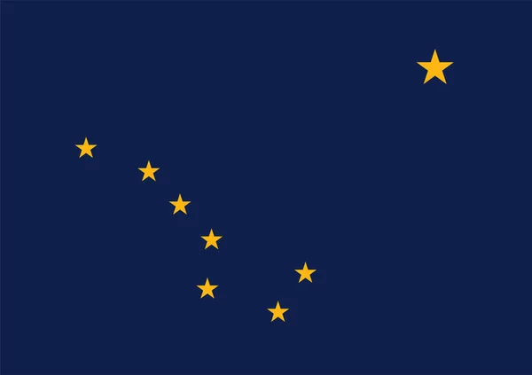 Nauwkeurige Correcte Alaska State Vlag — Stockvector