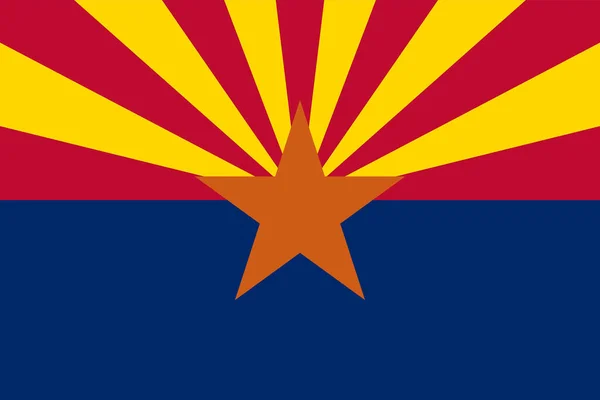 Accurate Correct Arizona State Flag — Stock Vector