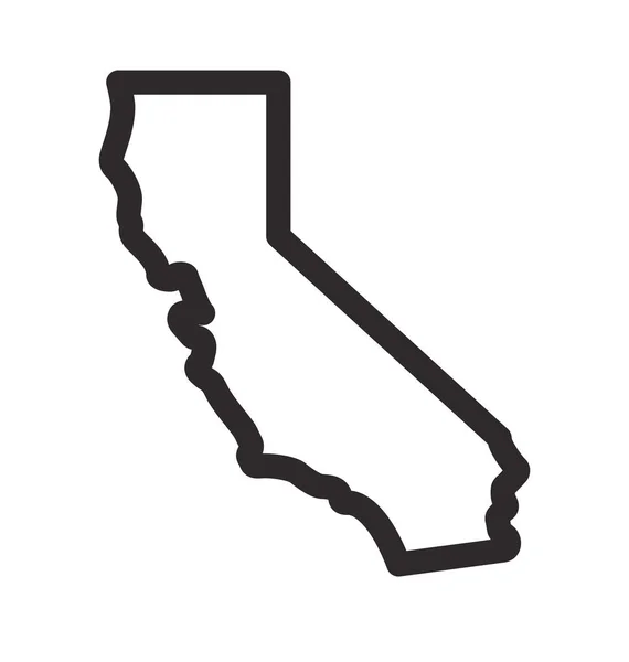 stock vector california ca state map outline simplified