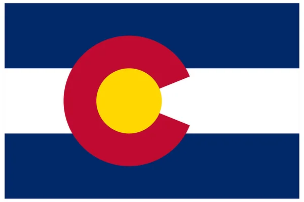 Accurate Correct Colorado State Flag — Stock Vector