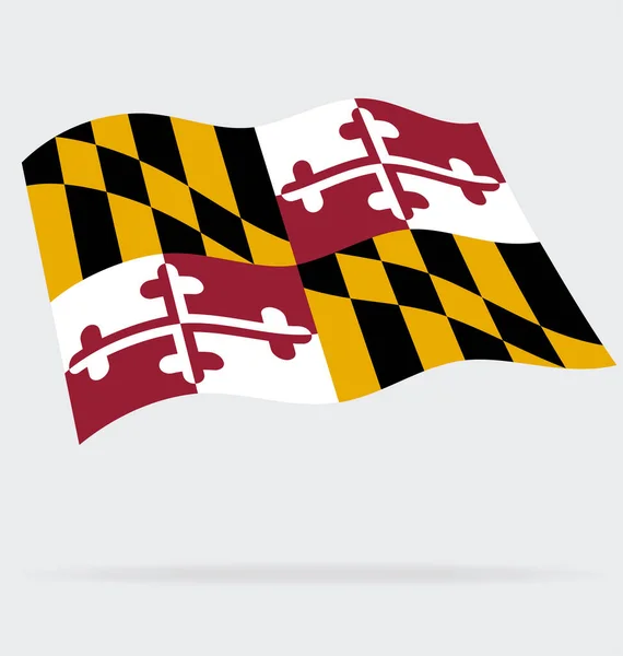 Ακριβής Σωστή Maryland Σημαία Κράτους Που Φέρουν — Διανυσματικό Αρχείο