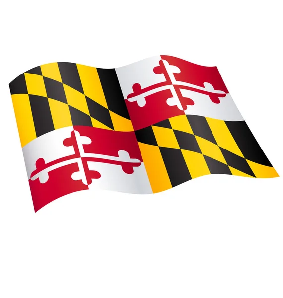 Ακριβής Σωστή Maryland Σημαία Κράτους Που Φέρουν — Διανυσματικό Αρχείο