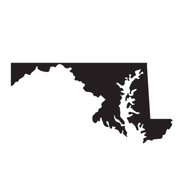 Maryland Silhouette Forme État — Image vectorielle
