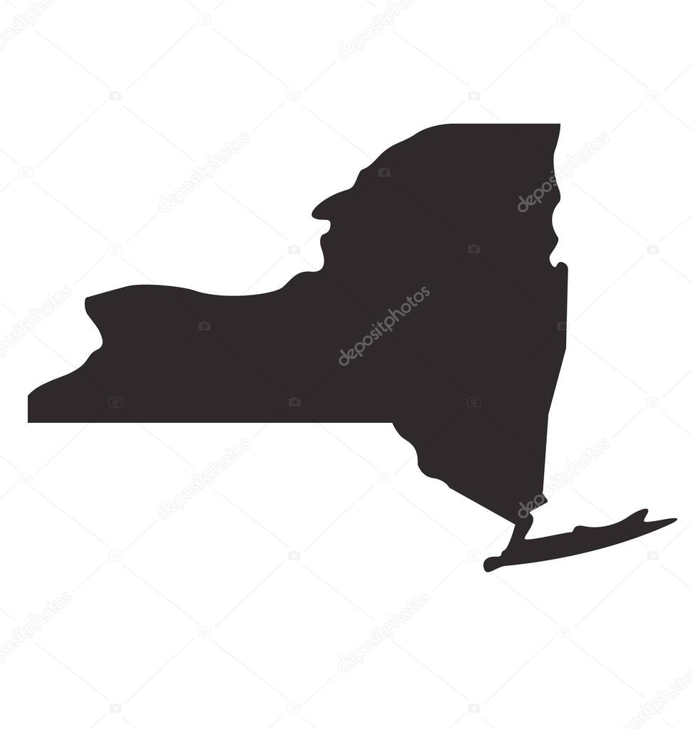 New york ny state shape simplified silhouette