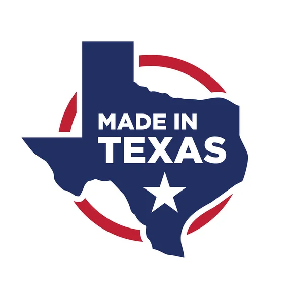 Gemaakt Texas Logo — Stockvector