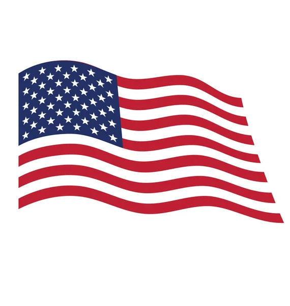 Accurate Correct Usa Flag Flying — Stock Vector