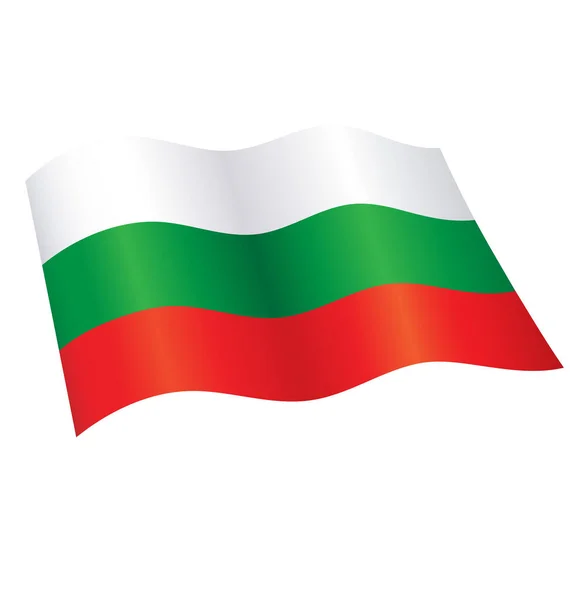 Battant Pavillon Bulgare Bulgarie — Image vectorielle