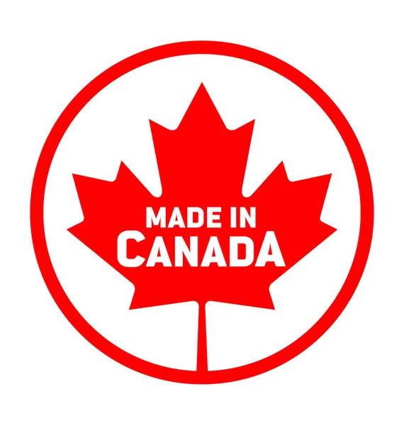 Stock vector made in canada maple leaf logo icon