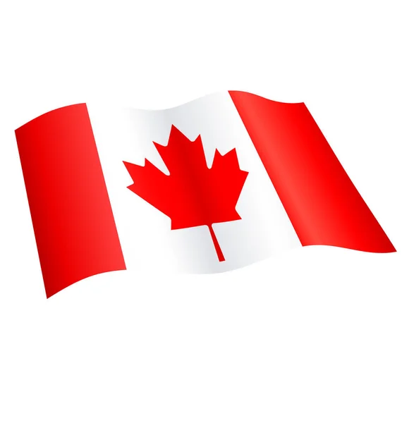 Flying Waving Flag Canada — Stock Vector